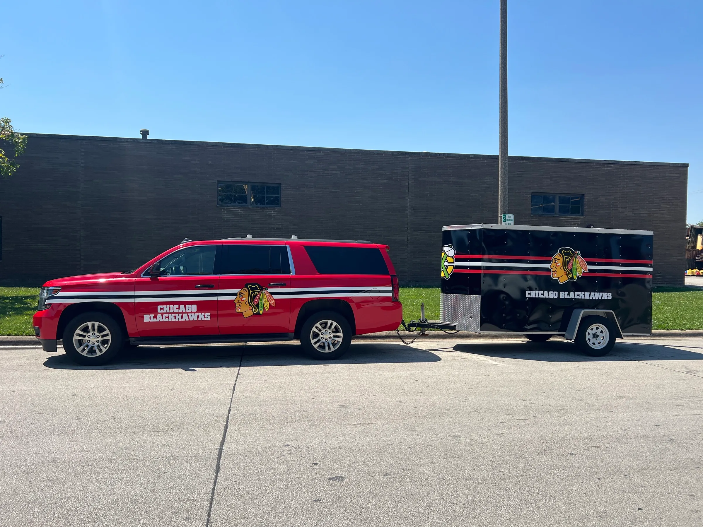Chicago Blackhawks — What shipped — two vehicles, one each