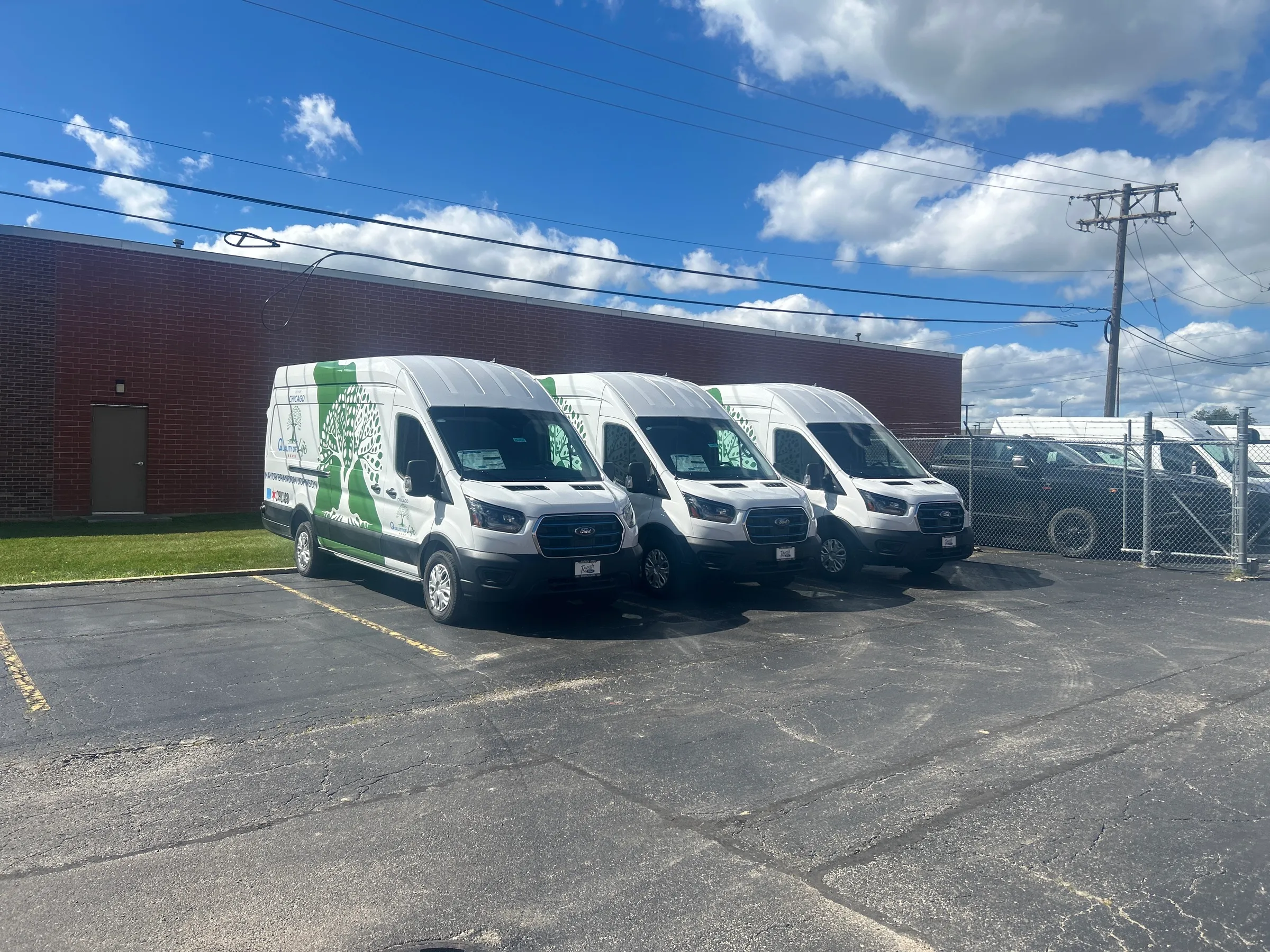 Fleet graphics — Matched fleet — three E-Transits